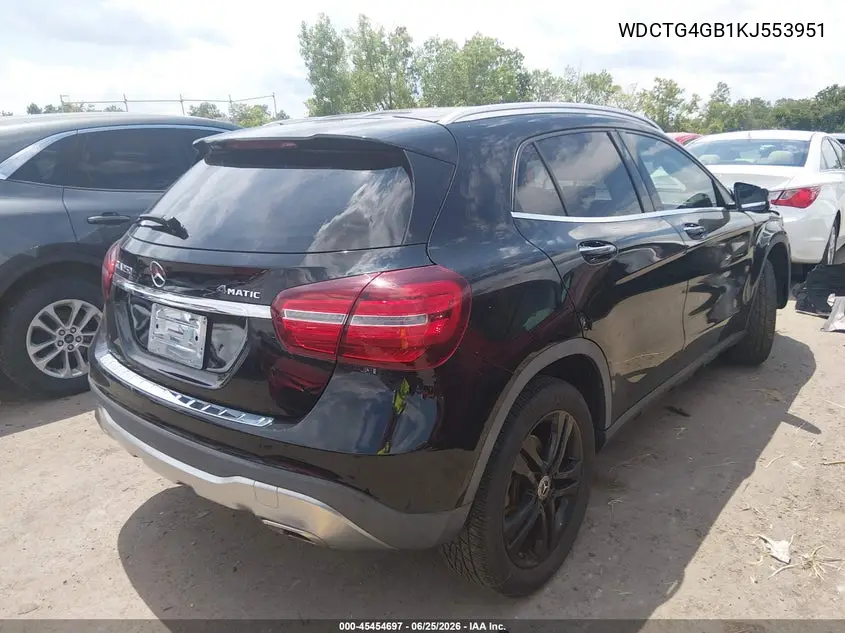 2019 Mercedes-Benz Gla 250 4Matic VIN: WDCTG4GB1KJ553951 Lot: 45454697