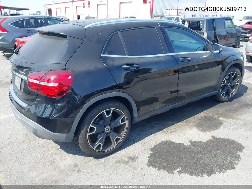 2019 Mercedes-Benz Gla 250 4Matic VIN: WDCTG4GB0KJ589713 Lot: 45518581