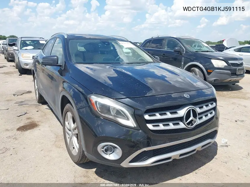 2019 Mercedes-Benz Gla 250 4Matic VIN: WDCTG4GB1KJ591115 Lot: 45557691