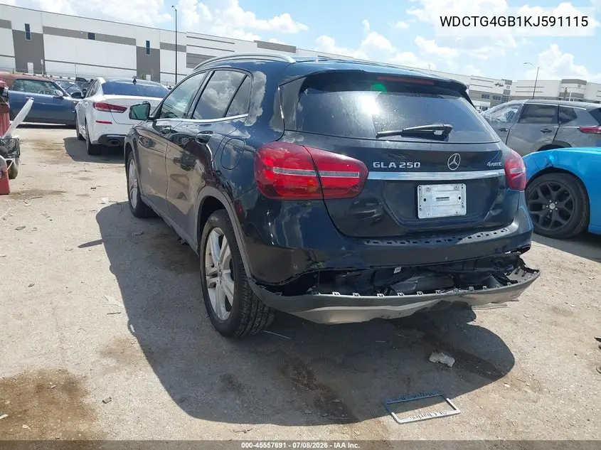 2019 Mercedes-Benz Gla 250 4Matic VIN: WDCTG4GB1KJ591115 Lot: 45557691