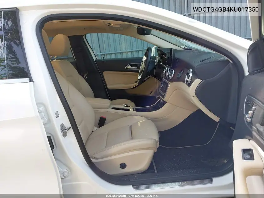 2019 Mercedes-Benz Gla 250 4Matic VIN: WDCTG4GB4KU017350 Lot: 45612789