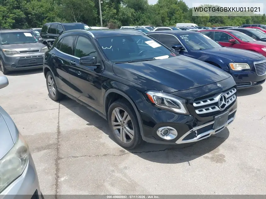 2019 Mercedes-Benz Gla 250 4Matic VIN: WDCTG4GBXKU011021 Lot: 45660592