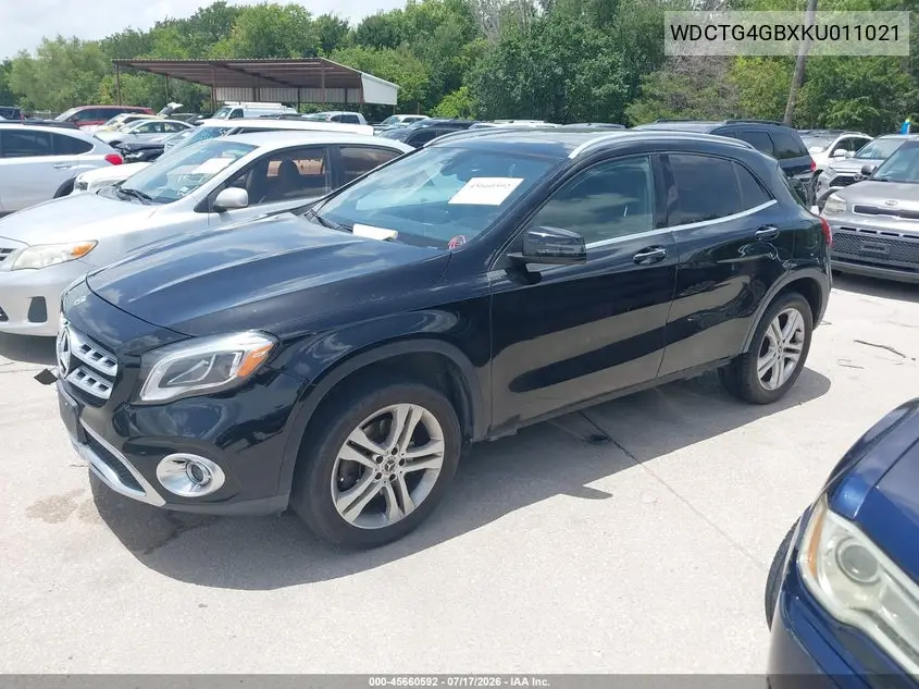 2019 Mercedes-Benz Gla 250 4Matic VIN: WDCTG4GBXKU011021 Lot: 45660592