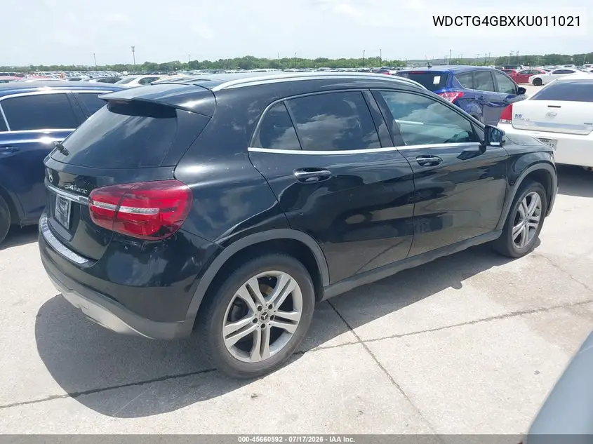 2019 Mercedes-Benz Gla 250 4Matic VIN: WDCTG4GBXKU011021 Lot: 45660592