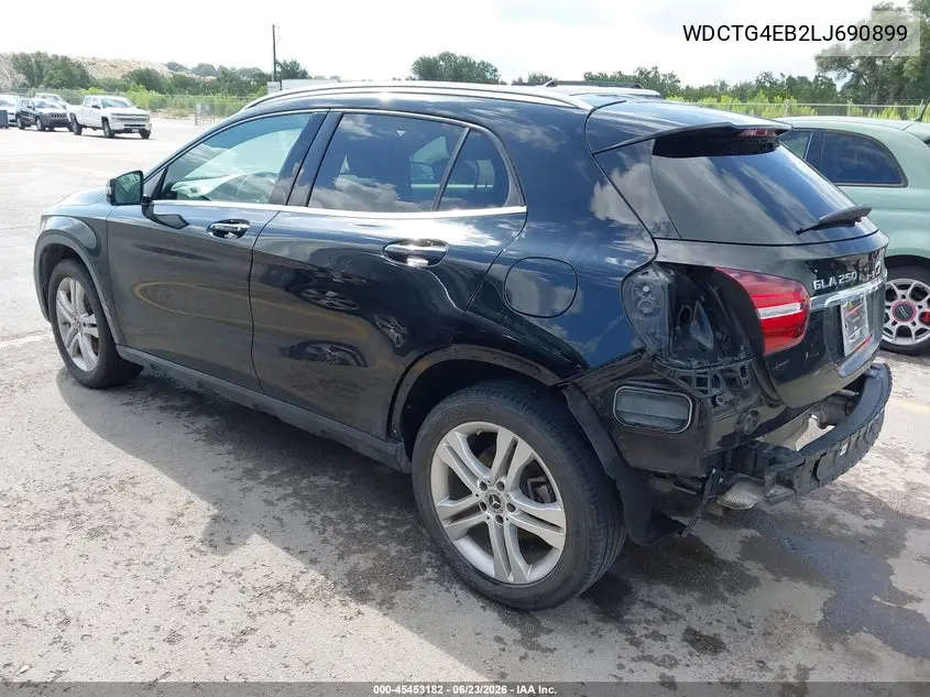 2020 Mercedes-Benz Gla 250 VIN: WDCTG4EB2LJ690899 Lot: 45453182