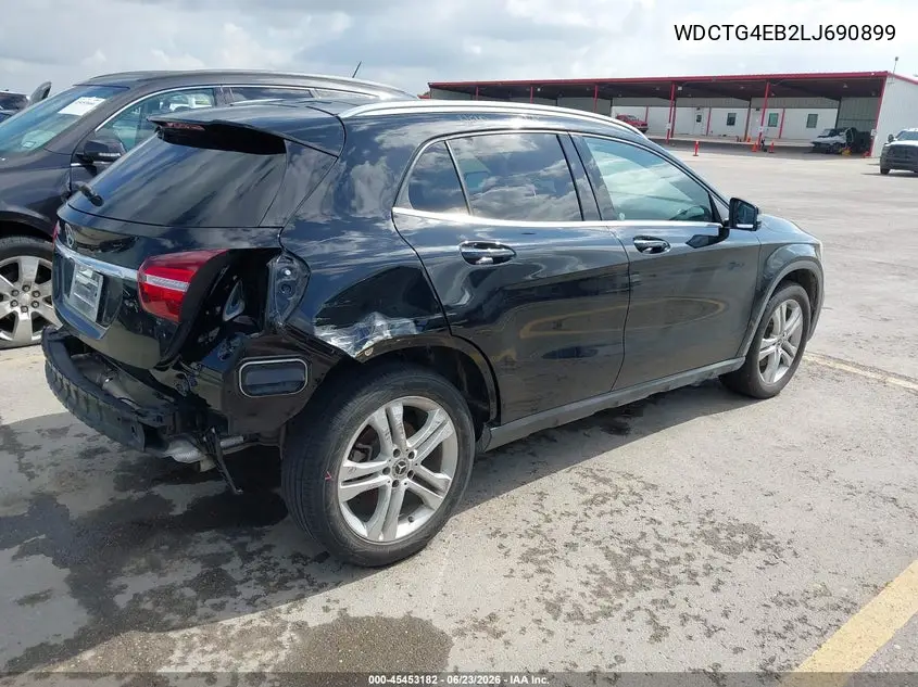 2020 Mercedes-Benz Gla 250 VIN: WDCTG4EB2LJ690899 Lot: 45453182