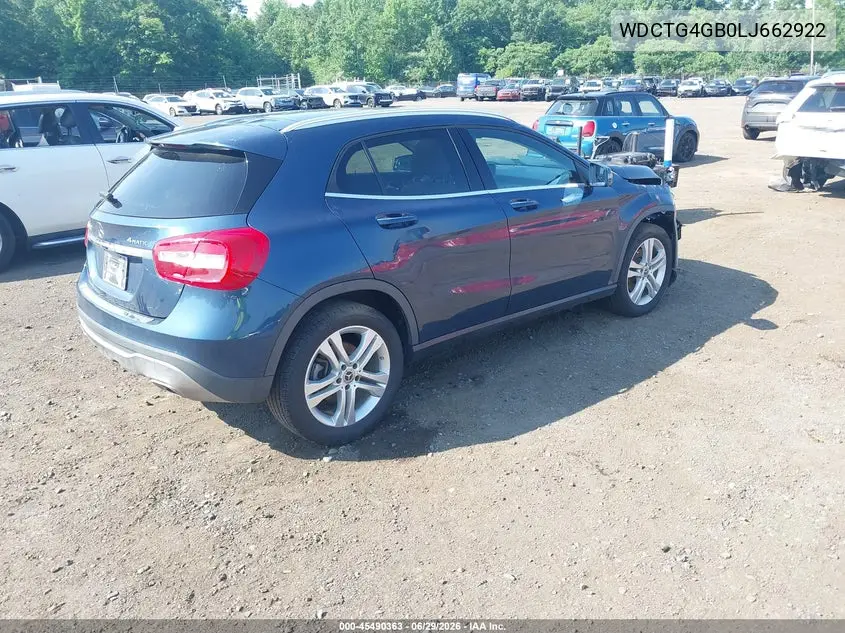 2020 Mercedes-Benz Gla 250 4Matic VIN: WDCTG4GB0LJ662922 Lot: 45490363