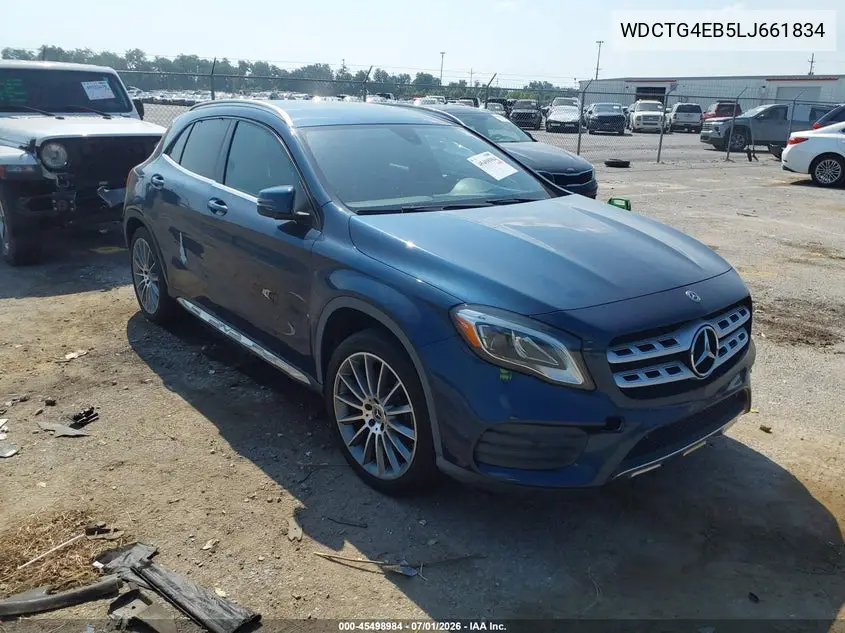 2020 Mercedes-Benz Gla 250 VIN: WDCTG4EB5LJ661834 Lot: 45498984