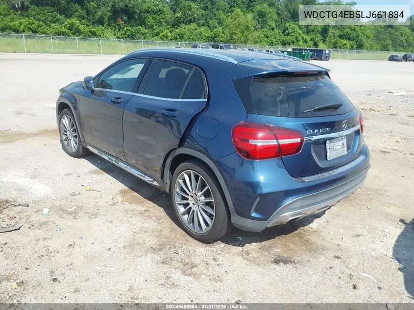 2020 Mercedes-Benz Gla 250 VIN: WDCTG4EB5LJ661834 Lot: 45498984