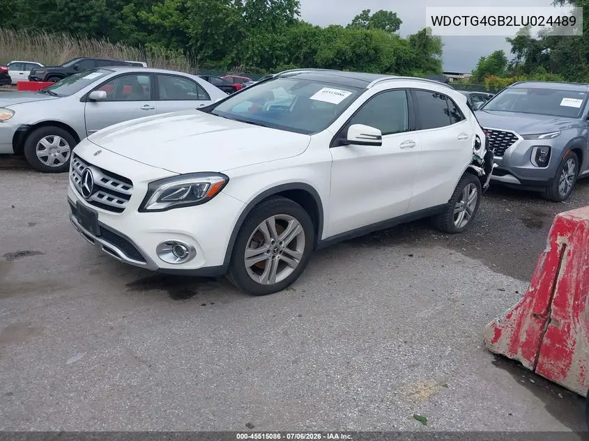 2020 Mercedes-Benz Gla 250 4Matic VIN: WDCTG4GB2LU024489 Lot: 45515086