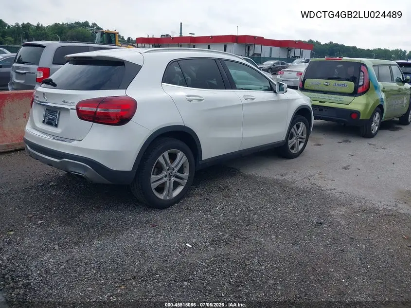 2020 Mercedes-Benz Gla 250 4Matic VIN: WDCTG4GB2LU024489 Lot: 45515086