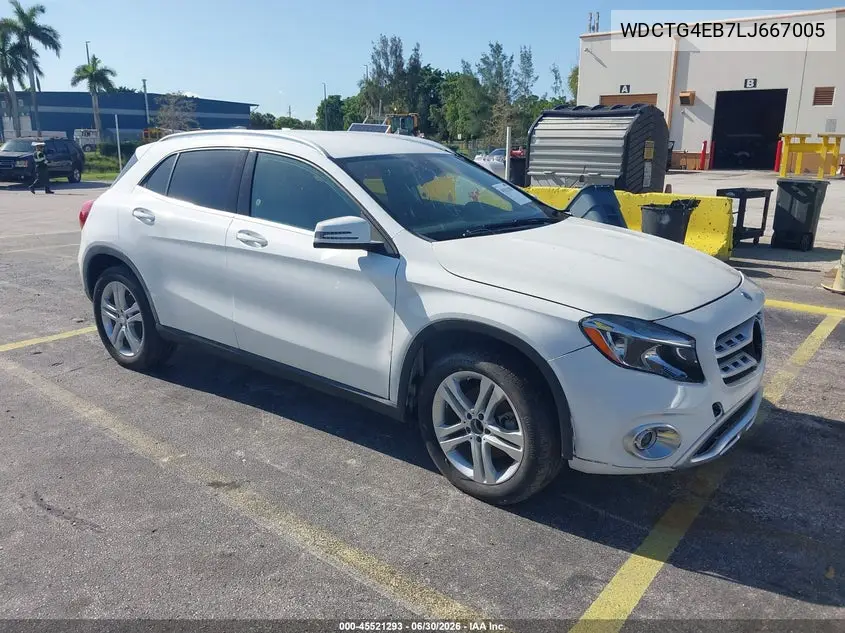 2020 Mercedes-Benz Gla 250 VIN: WDCTG4EB7LJ667005 Lot: 45521293