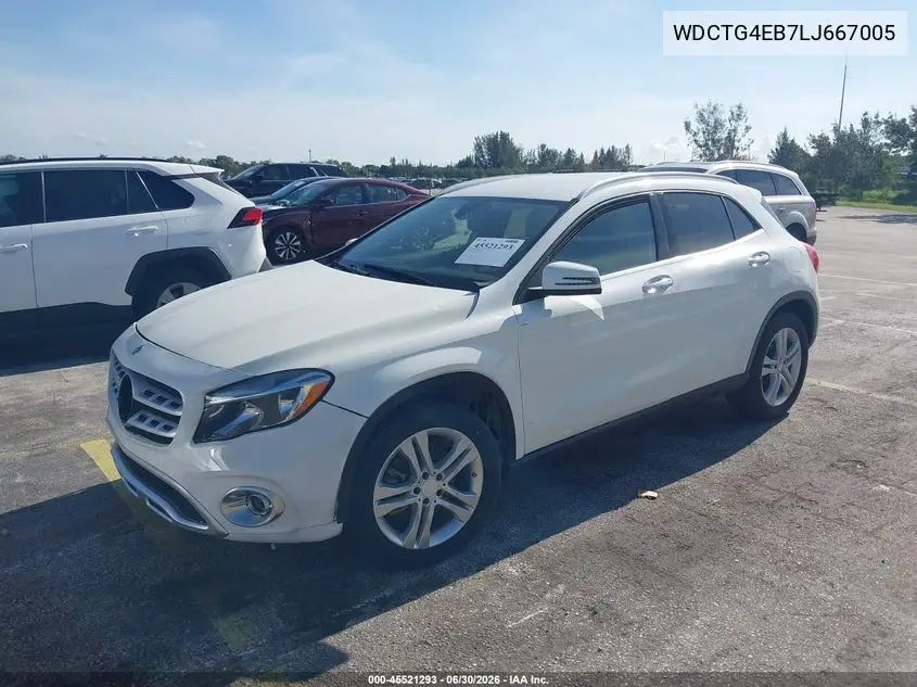 2020 Mercedes-Benz Gla 250 VIN: WDCTG4EB7LJ667005 Lot: 45521293