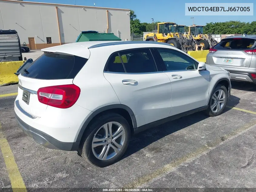 2020 Mercedes-Benz Gla 250 VIN: WDCTG4EB7LJ667005 Lot: 45521293
