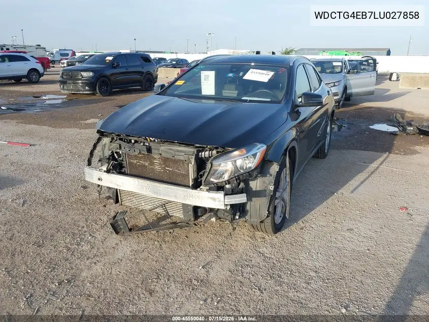 2020 Mercedes-Benz Gla 250 VIN: WDCTG4EB7LU027858 Lot: 45550040