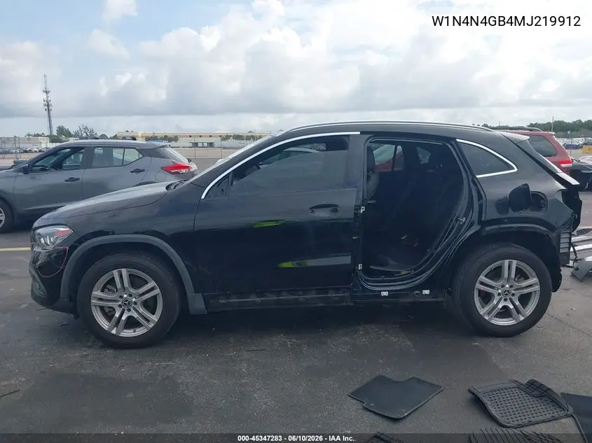 2021 Mercedes-Benz Gla 250 VIN: W1N4N4GB4MJ219912 Lot: 45347283