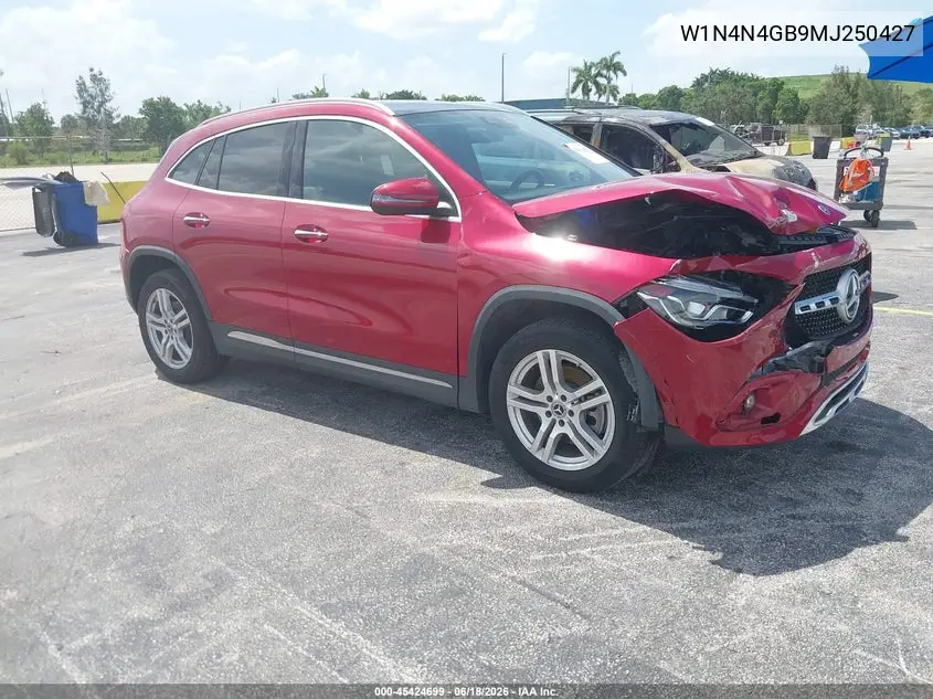 2021 Mercedes-Benz Gla 250 VIN: W1N4N4GB9MJ250427 Lot: 45424699