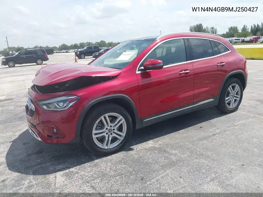 2021 Mercedes-Benz Gla 250 VIN: W1N4N4GB9MJ250427 Lot: 45424699