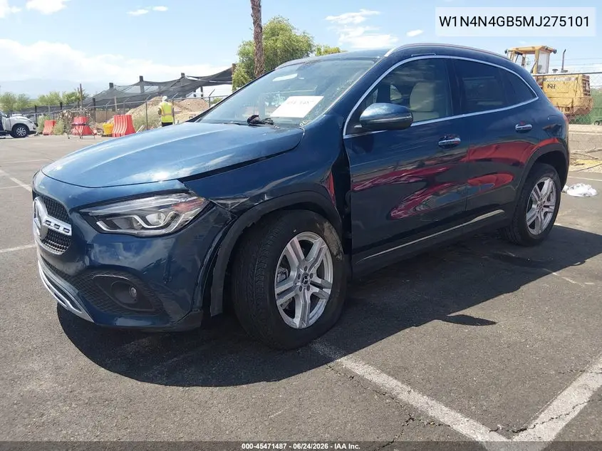 2021 Mercedes-Benz Gla 250 VIN: W1N4N4GB5MJ275101 Lot: 57978726