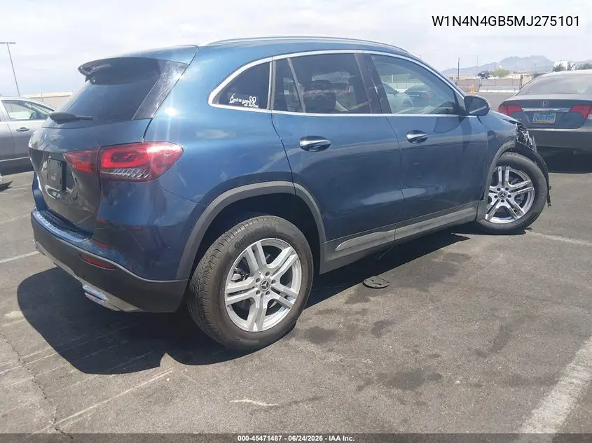 2021 Mercedes-Benz Gla 250 VIN: W1N4N4GB5MJ275101 Lot: 57978726