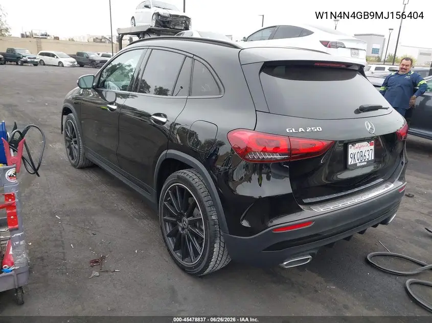 2021 Mercedes-Benz Gla 250 VIN: W1N4N4GB9MJ156404 Lot: 45478837