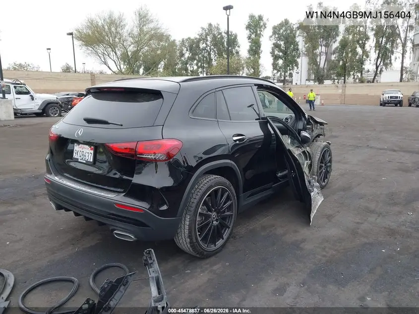 2021 Mercedes-Benz Gla 250 VIN: W1N4N4GB9MJ156404 Lot: 45478837