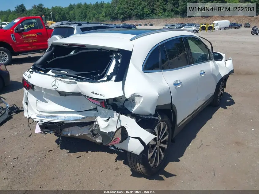 2021 Mercedes-Benz Gla 250 4Matic VIN: W1N4N4HB4MJ222503 Lot: 45514529