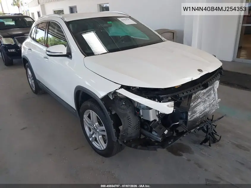 2021 Mercedes-Benz Gla 250 VIN: W1N4N4GB4MJ254353 Lot: 45554707