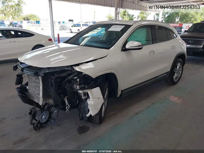 2021 Mercedes-Benz Gla 250 VIN: W1N4N4GB4MJ254353 Lot: 45554707