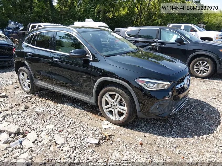 2021 Mercedes-Benz Gla 250 4Matic VIN: W1N4N4HB8MJ287970 Lot: 45567414