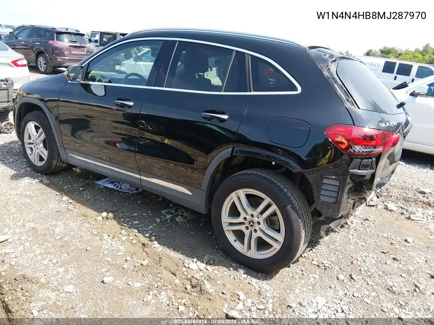 2021 Mercedes-Benz Gla 250 4Matic VIN: W1N4N4HB8MJ287970 Lot: 45567414