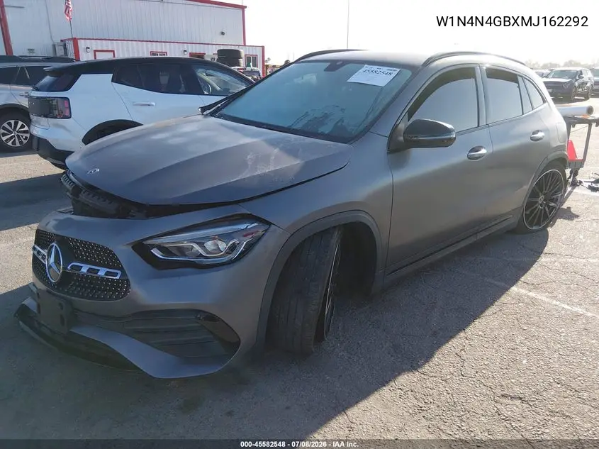 2021 Mercedes-Benz Gla 250 VIN: W1N4N4GBXMJ162292 Lot: 45582548