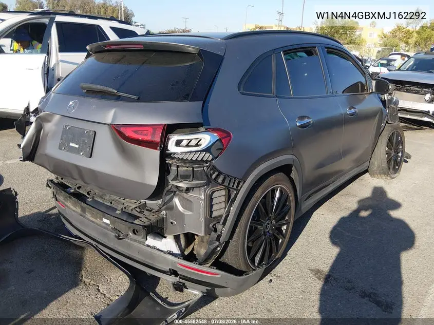 2021 Mercedes-Benz Gla 250 VIN: W1N4N4GBXMJ162292 Lot: 45582548