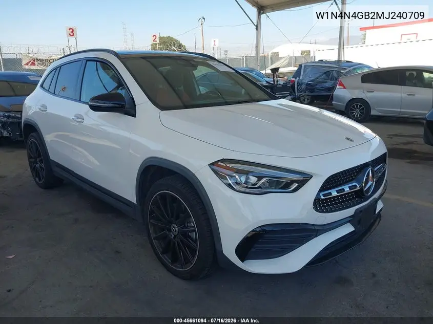 2021 Mercedes-Benz Gla 250 VIN: W1N4N4GB2MJ240709 Lot: 45661094