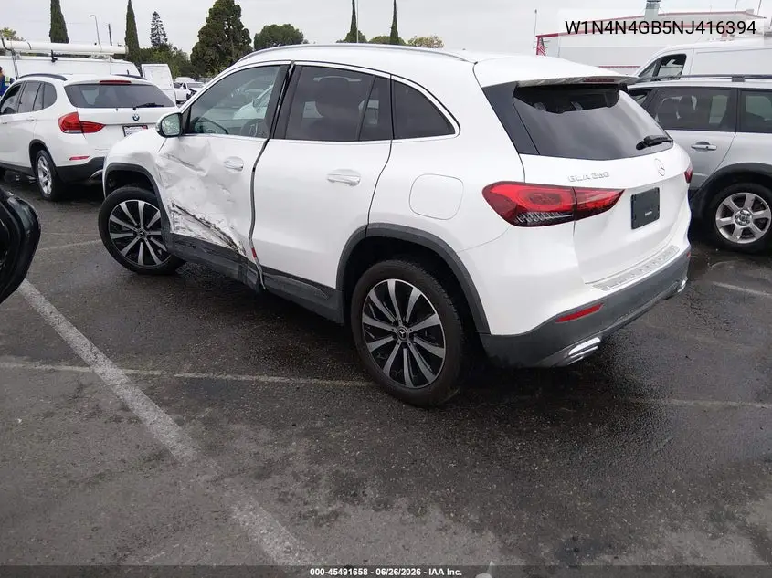 2022 Mercedes-Benz Gla 250 VIN: W1N4N4GB5NJ416394 Lot: 45491658