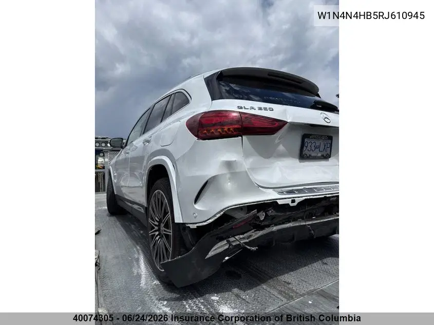 2024 Mercedes-Benz Gla 250 4Matic VIN: W1N4N4HB5RJ610945 Lot: 40074305