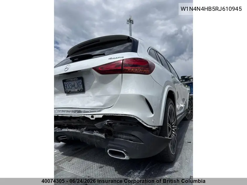 2024 Mercedes-Benz Gla 250 4Matic VIN: W1N4N4HB5RJ610945 Lot: 40074305