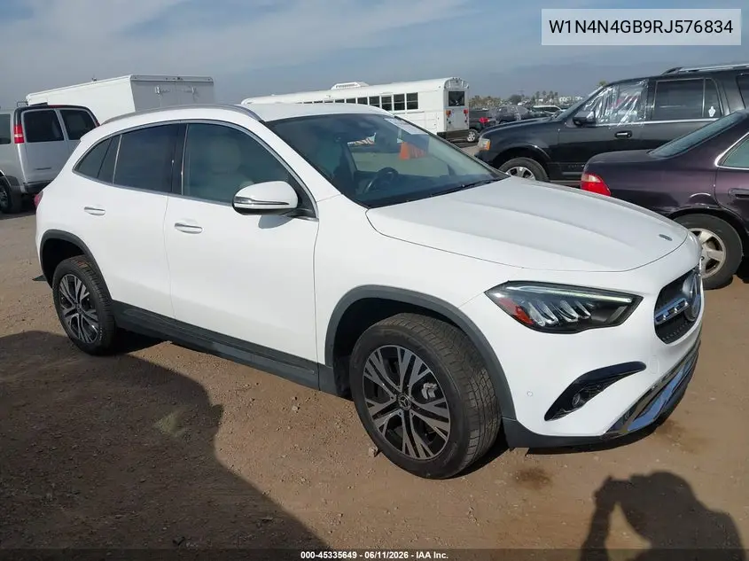 2024 Mercedes-Benz Gla 250 VIN: W1N4N4GB9RJ576834 Lot: 45335649