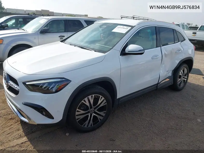2024 Mercedes-Benz Gla 250 VIN: W1N4N4GB9RJ576834 Lot: 45335649