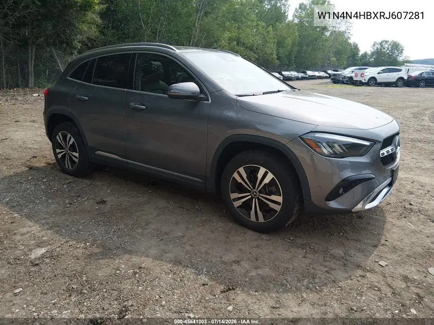 2024 Mercedes-Benz Gla 250 4Matic VIN: W1N4N4HBXRJ607281 Lot: 45541303