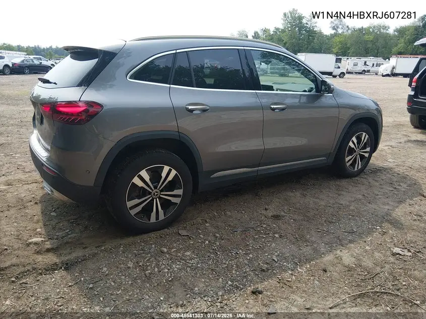 2024 Mercedes-Benz Gla 250 4Matic VIN: W1N4N4HBXRJ607281 Lot: 45541303