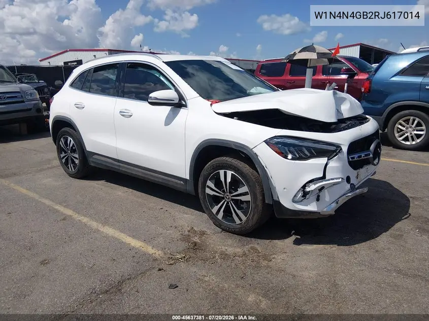 2024 Mercedes-Benz Gla 250 VIN: W1N4N4GB2RJ617014 Lot: 45637381