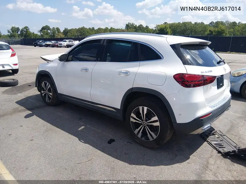2024 Mercedes-Benz Gla 250 VIN: W1N4N4GB2RJ617014 Lot: 45637381