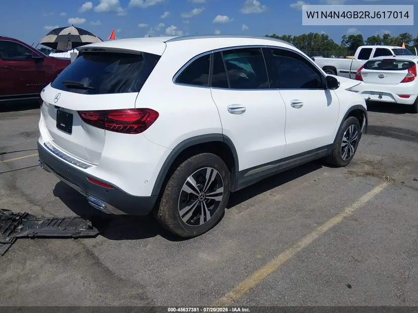 2024 Mercedes-Benz Gla 250 VIN: W1N4N4GB2RJ617014 Lot: 45637381