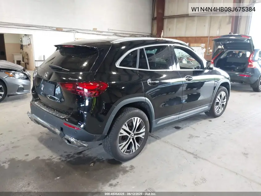 2025 Mercedes-Benz Gla 250 4Matic VIN: W1N4N4HB0SJ675384 Lot: 45354325