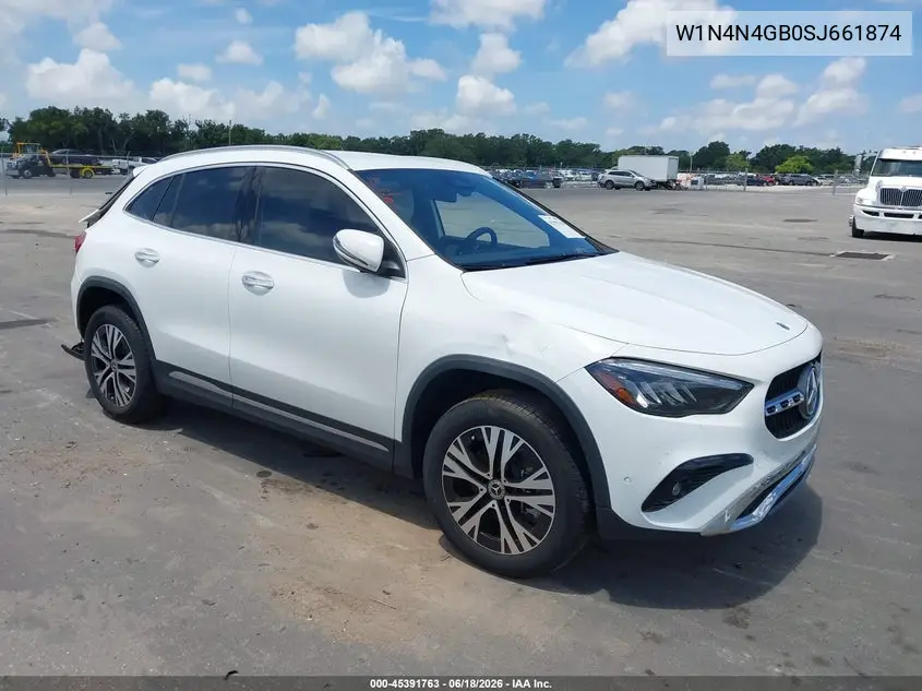 2025 Mercedes-Benz Gla 250 4Matic VIN: W1N4N4GB0SJ661874 Lot: 45391763