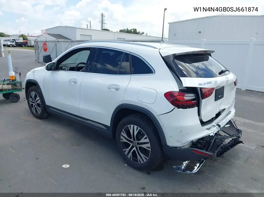 2025 Mercedes-Benz Gla 250 4Matic VIN: W1N4N4GB0SJ661874 Lot: 45391763