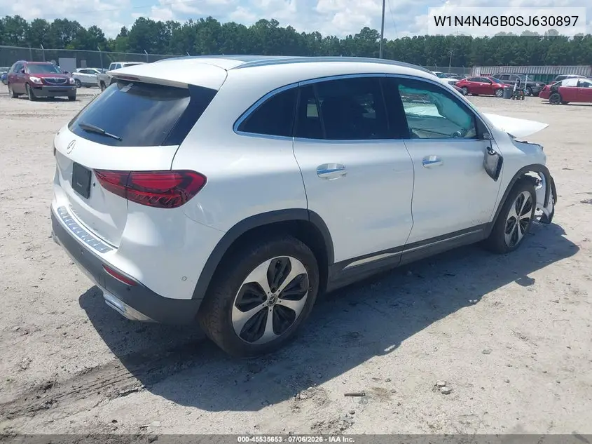 2025 Mercedes-Benz Gla 250 4Matic VIN: W1N4N4GB0SJ630897 Lot: 45535653