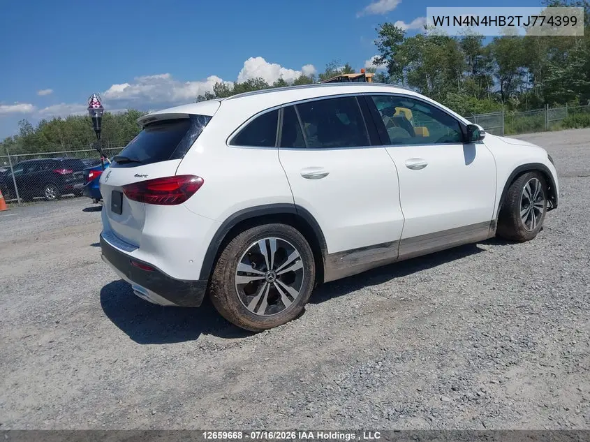 2026 Mercedes-Benz Gla 250 4Matic VIN: W1N4N4HB2TJ774399 Lot: 12659668