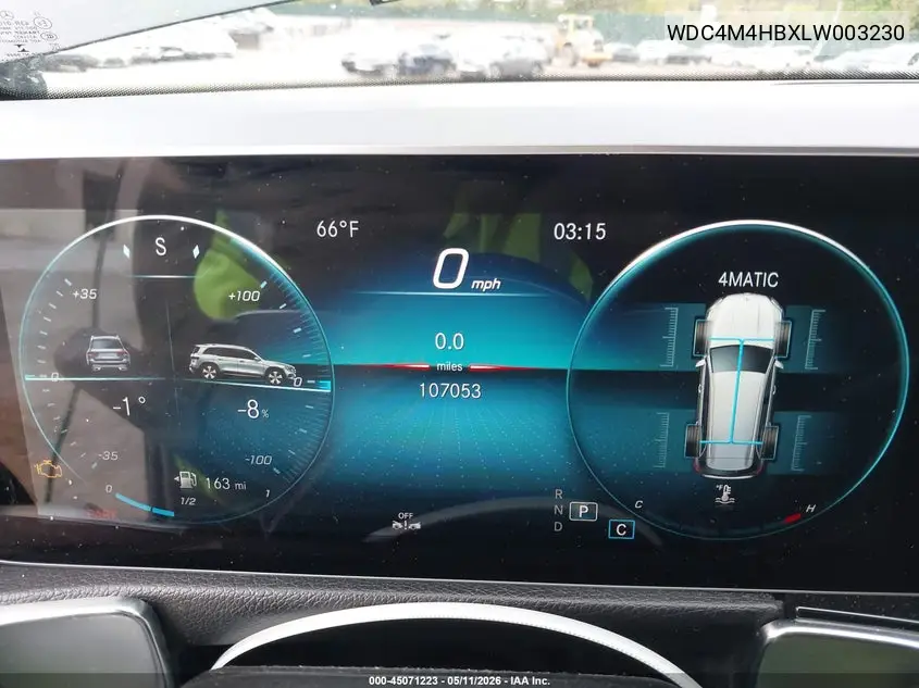 2020 Mercedes-Benz Glb 250 4Matic VIN: WDC4M4HBXLW003230 Lot: 45071223